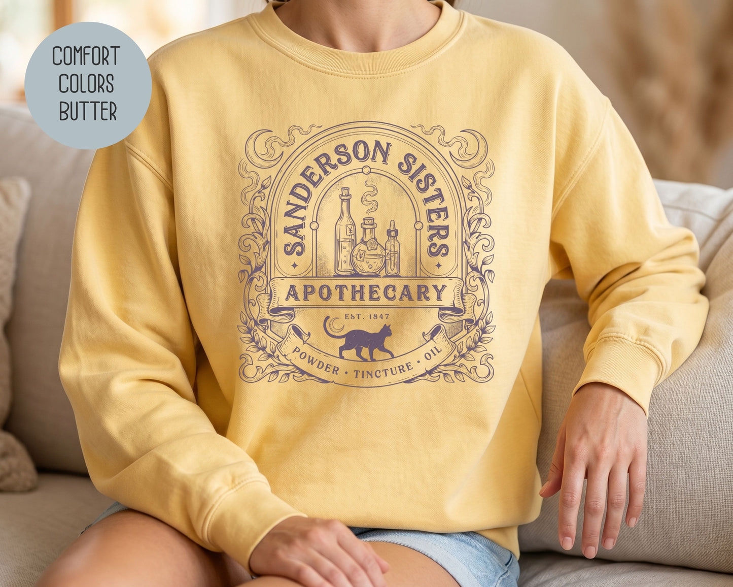 Sanderson Sisters Apothecary Comfort Colors Sweatshirt Sweatshirt  CreativeSpecialTs