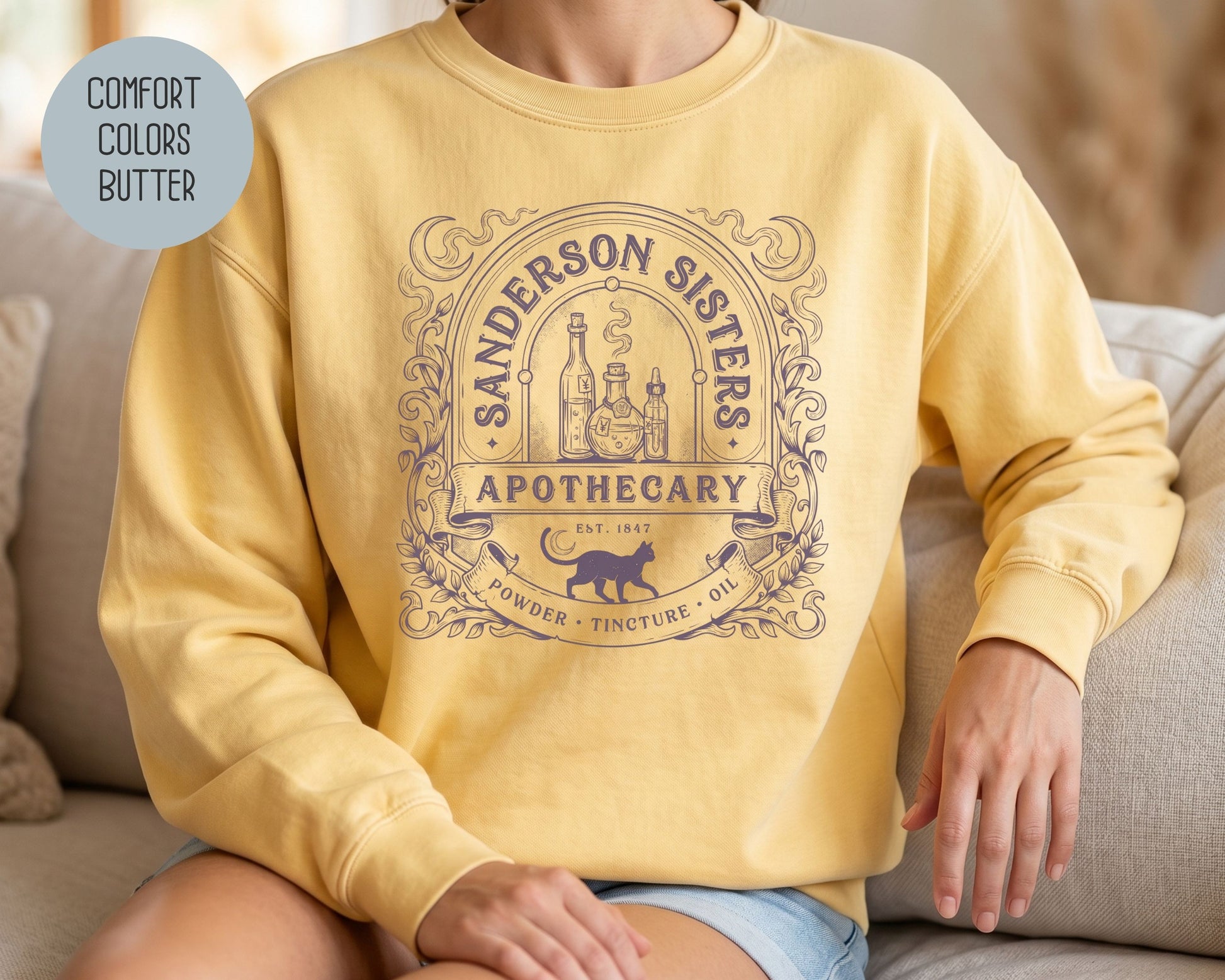 Sanderson Sisters Apothecary Comfort Colors Sweatshirt Sweatshirt  CreativeSpecialTs