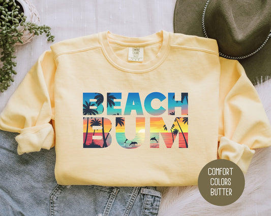 Beach Bum Comfort Colors Sweatshirt Sweatshirt  CreativeSpecialTs
