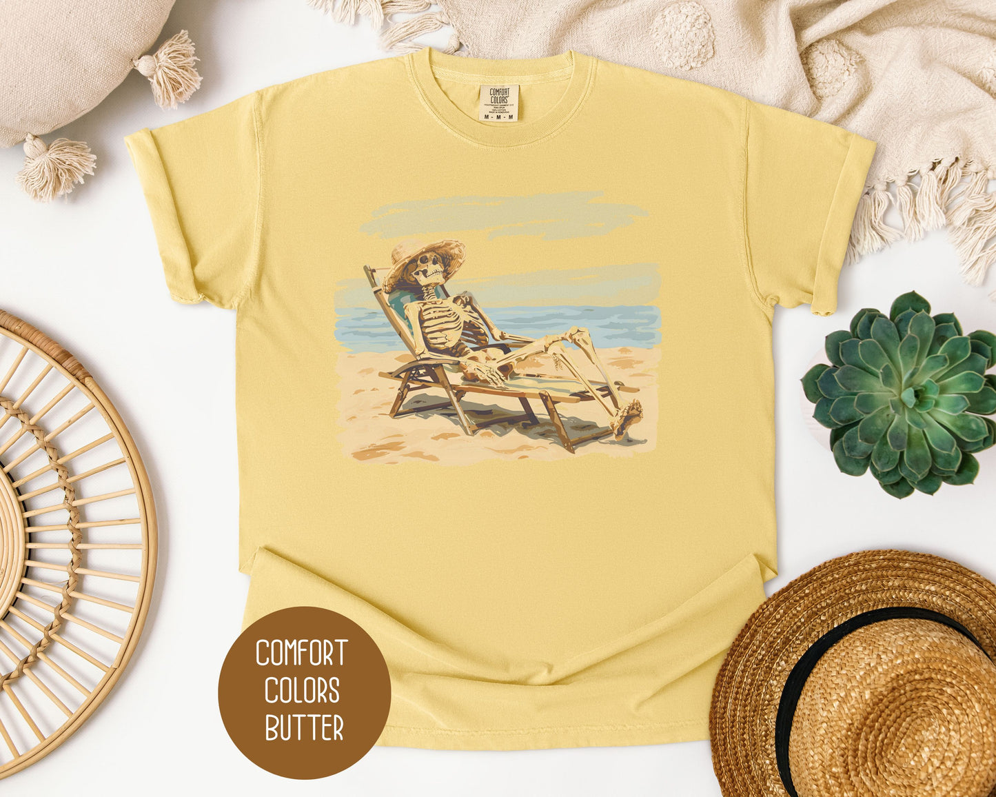 Skeleton Beach Life Comfort Colors Shirt