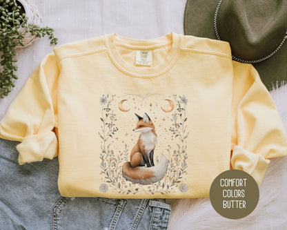 Celestial Cottagecore Fox Sweatshirt