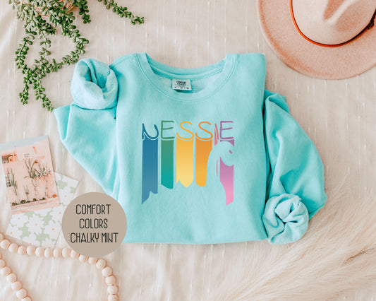 Retro Nessie Rainbow Sweatshirt