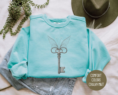 Fairy Key Comfort Colors Sweatshirt
