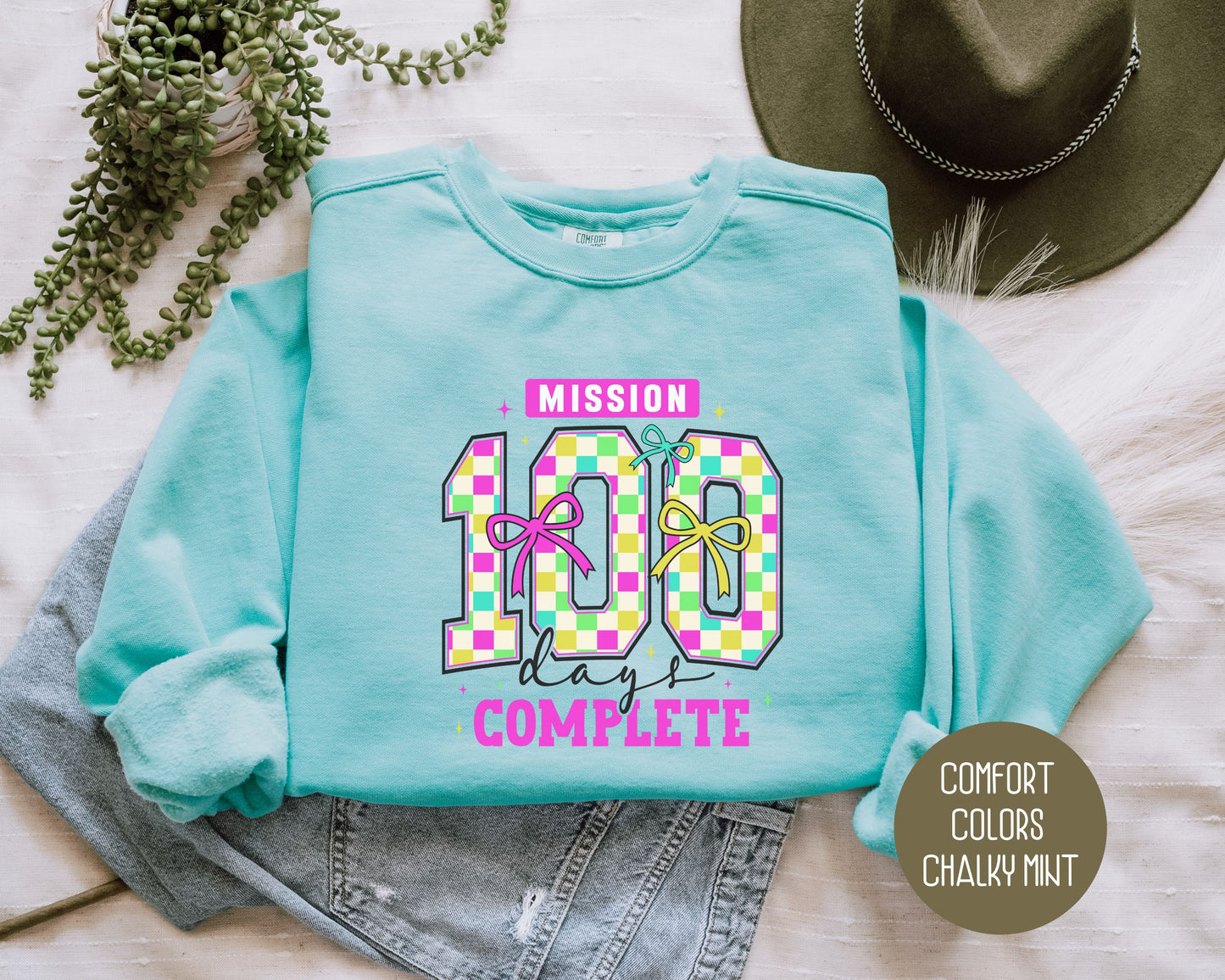 100 Days Of School Comfort Colors Sweatshirt