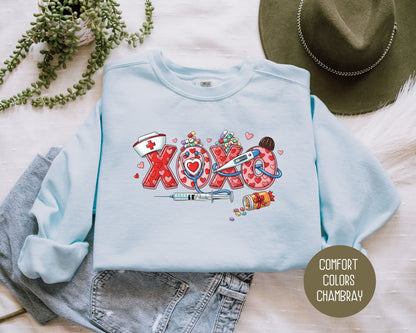XOXO Nurse Comfort Colors Sweatshirt
