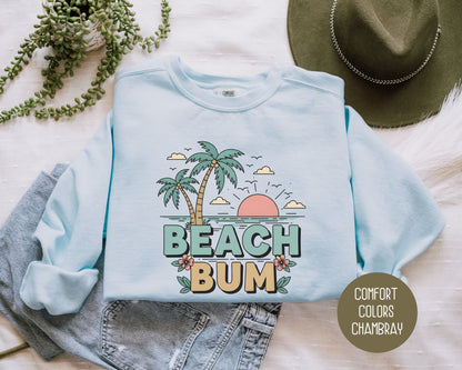 Beach Bum Comfort Colors Sweatshirt Sweatshirt  CreativeSpecialTs