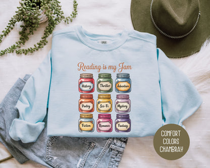 Reading is My Jam Comfort Colors Sweatshirt