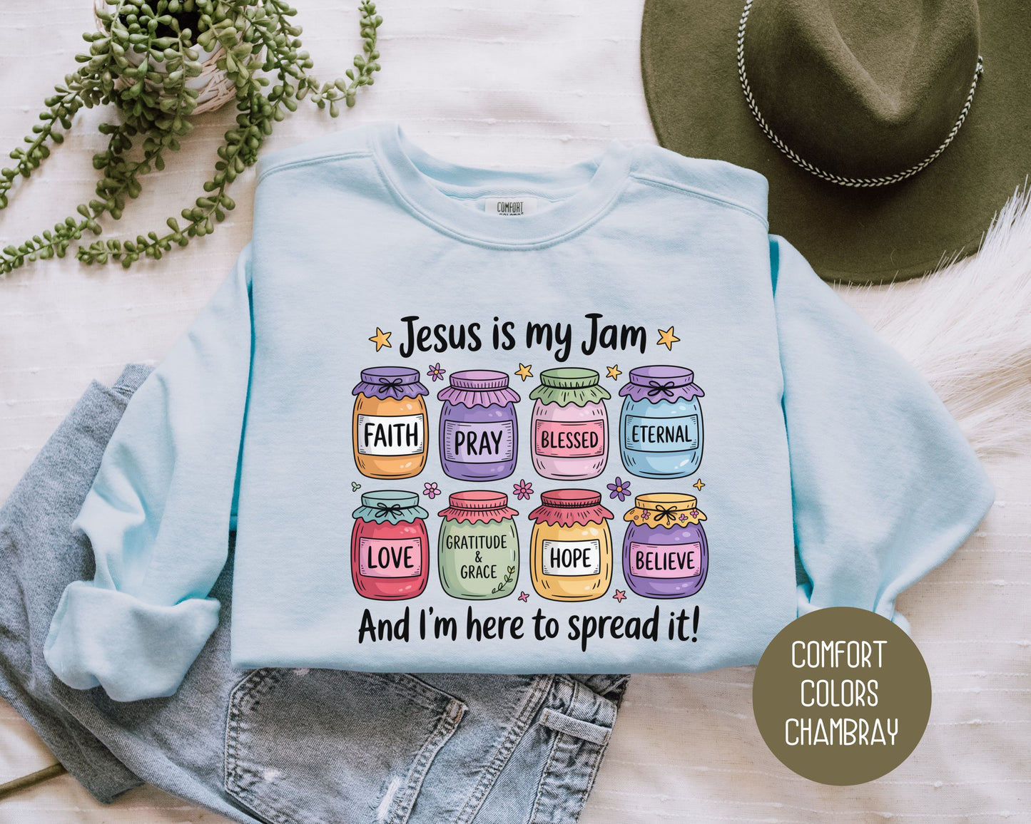 Jesus is My Jam Comfort Colors Sweatshirt