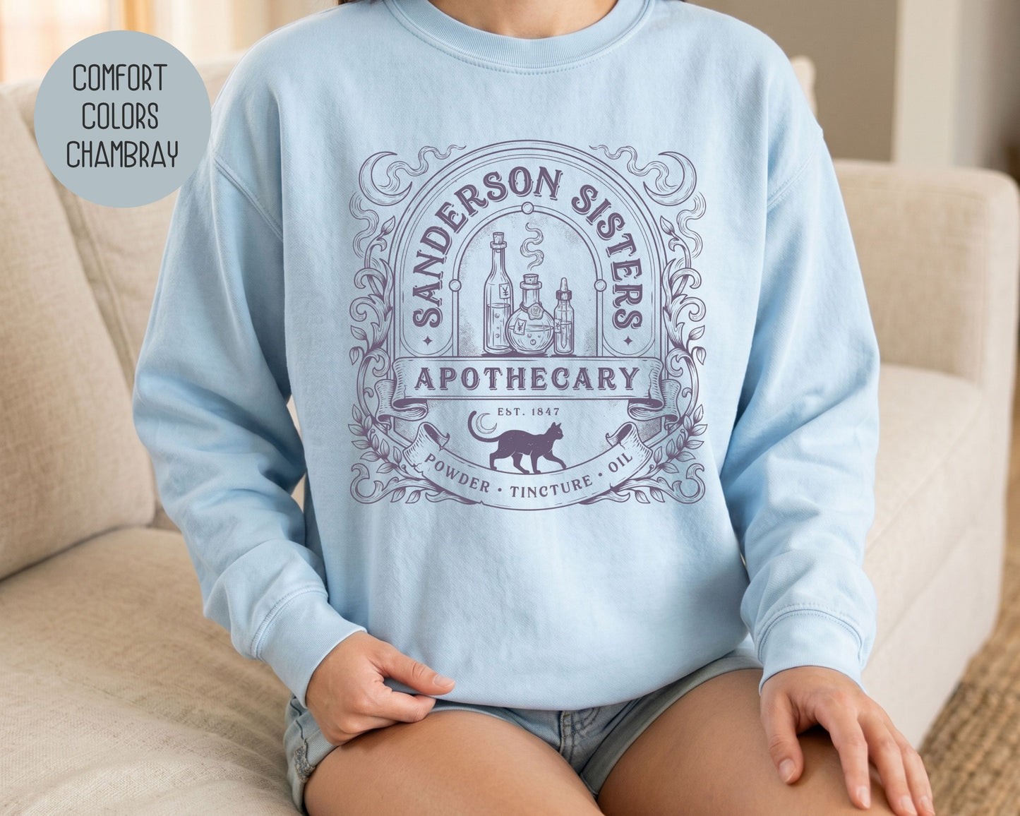 Sanderson Sisters Apothecary Comfort Colors Sweatshirt Sweatshirt  CreativeSpecialTs