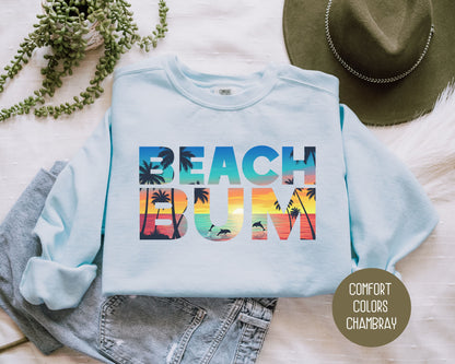 Beach Bum Comfort Colors Sweatshirt Sweatshirt  CreativeSpecialTs
