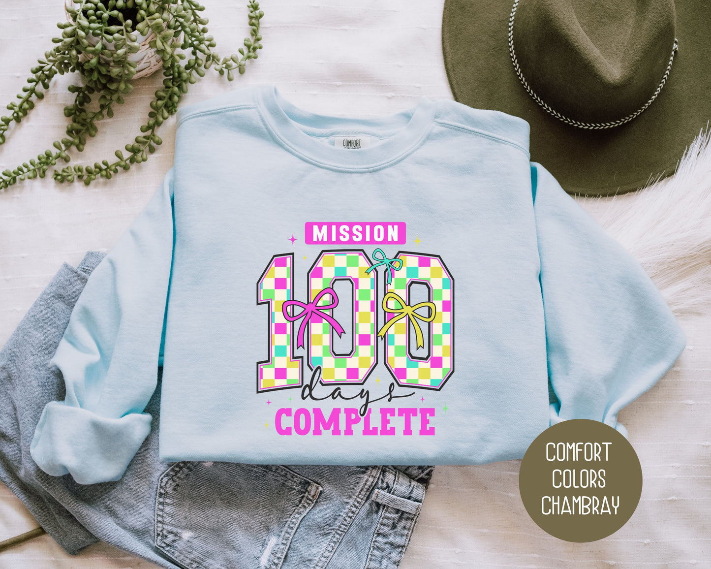 100 Days Of School Comfort Colors Sweatshirt