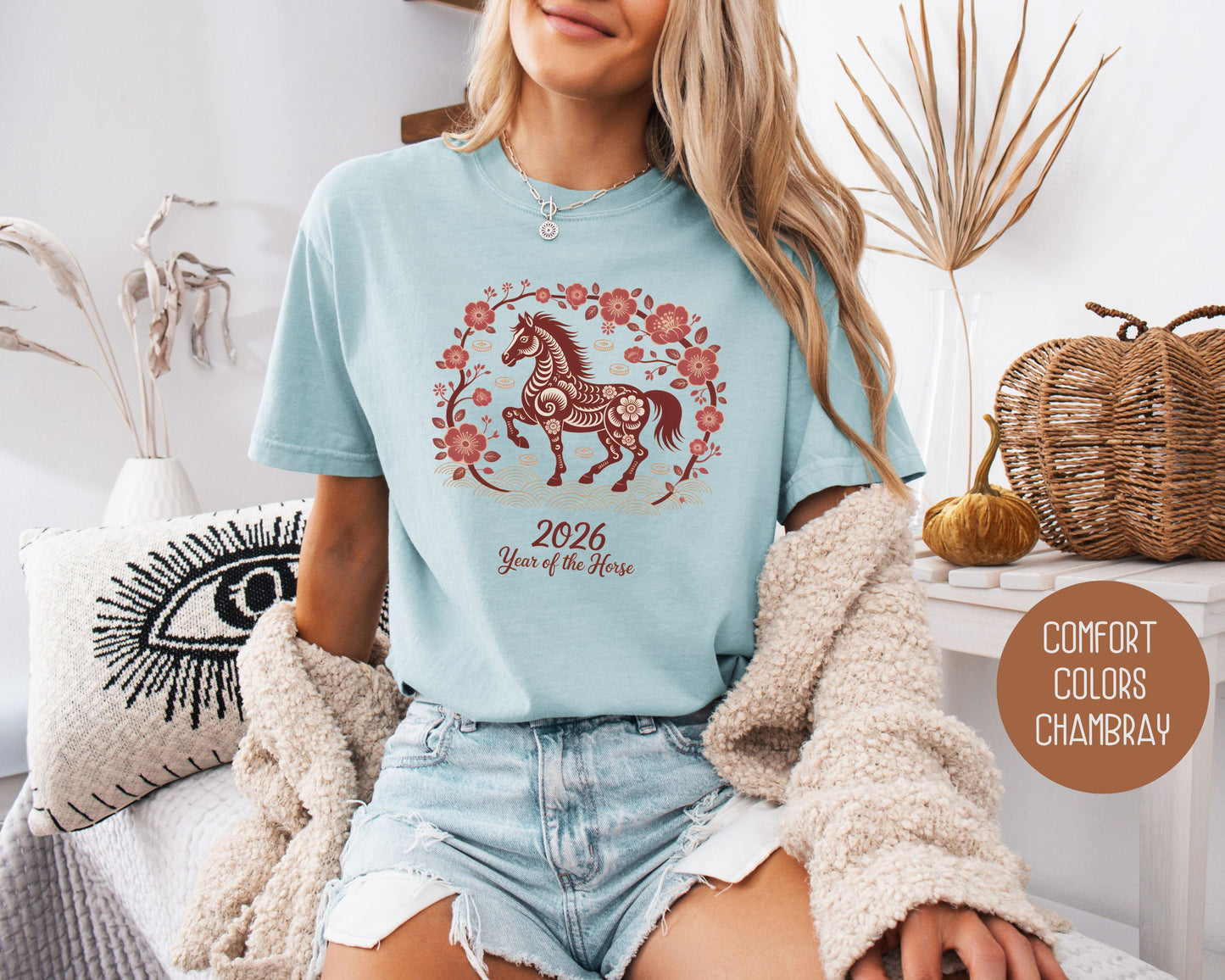 2026 Year of the Horse Chinese New Year Comfort Colors Shirt T-Shirt CreativeSpecialTs
