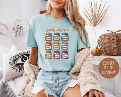 Reading is My Jam Comfort Colors Shirt