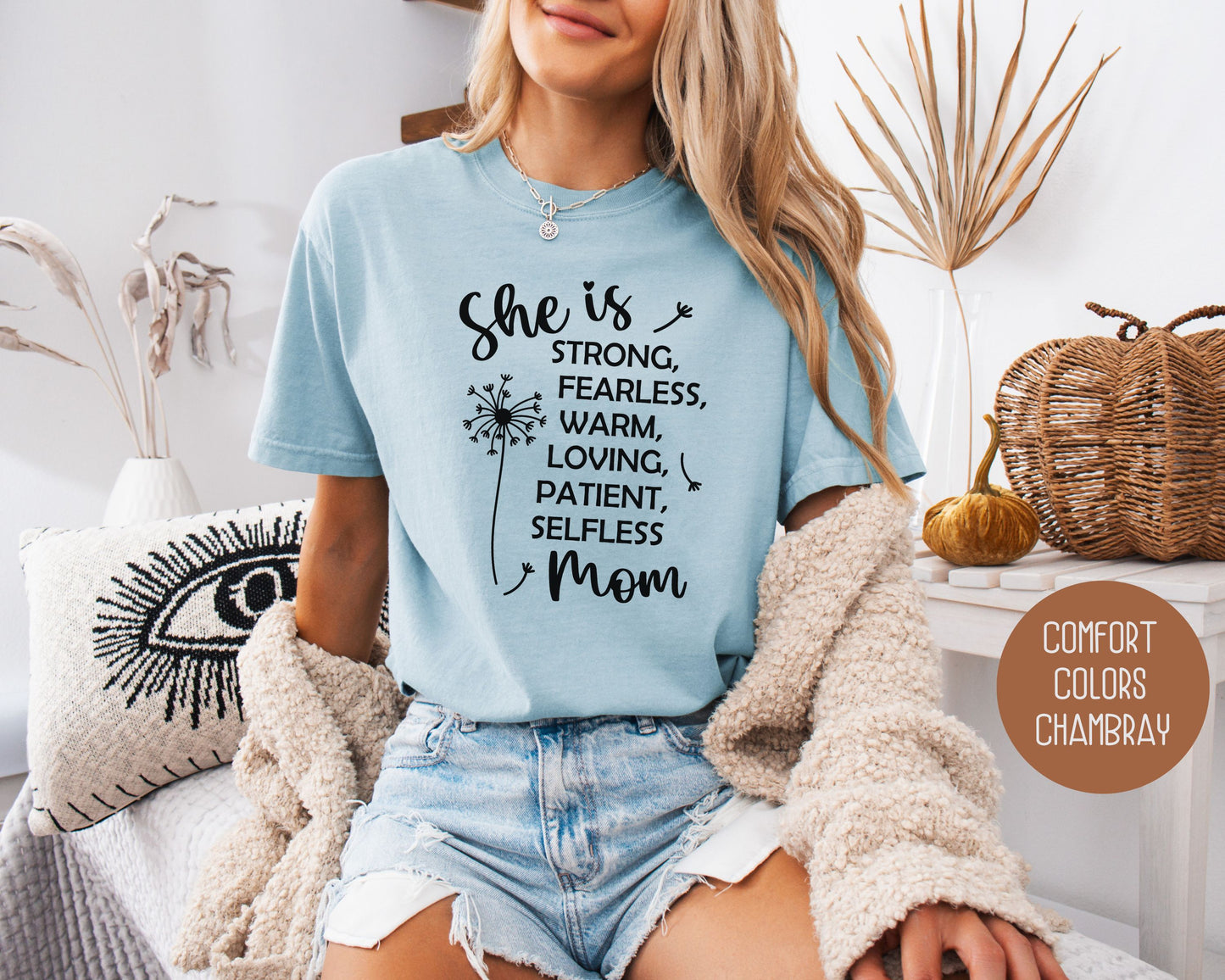 She Is a Strong Mom Comfort Colors Shirt