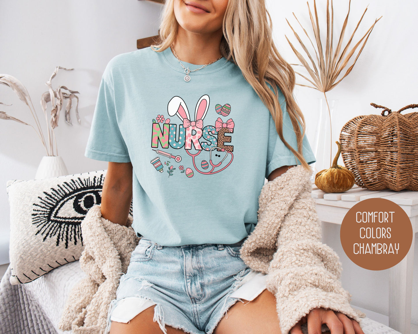 Easter Nurse Comfort Colors Shirt - CreativeSpecialTs