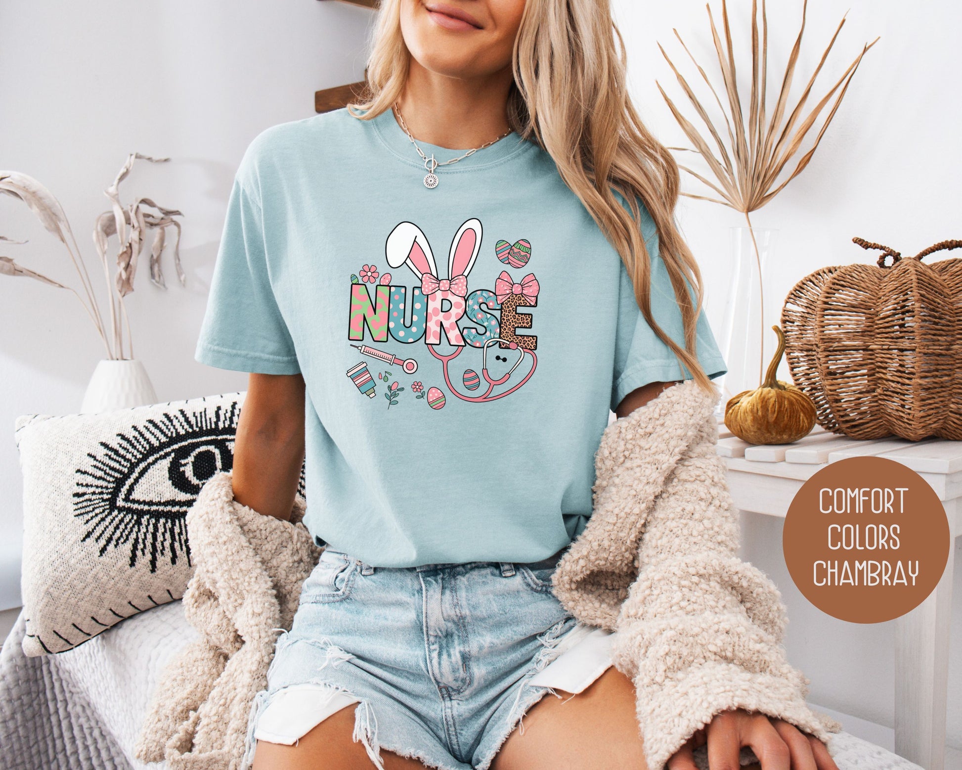 Easter Nurse Comfort Colors Shirt - CreativeSpecialTs