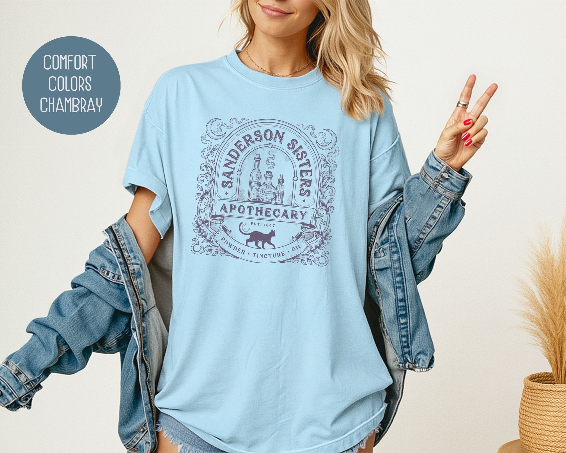 Sanderson Sisters Apothecary Comfort Colors Shirt T-Shirt  CreativeSpecialTs