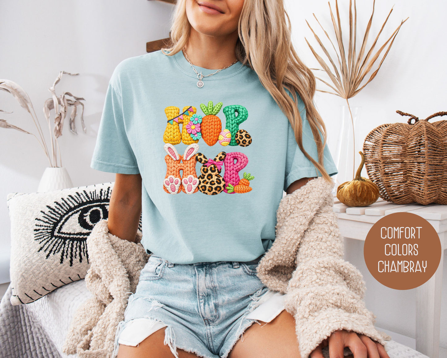 Hip Hop Faux Yarn Easter Comfort Colors Shirt T-Shirt  CreativeSpecialTs