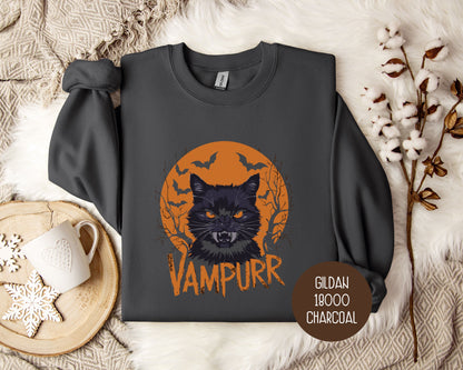 Vampurr Cat Halloween Sweatshirt