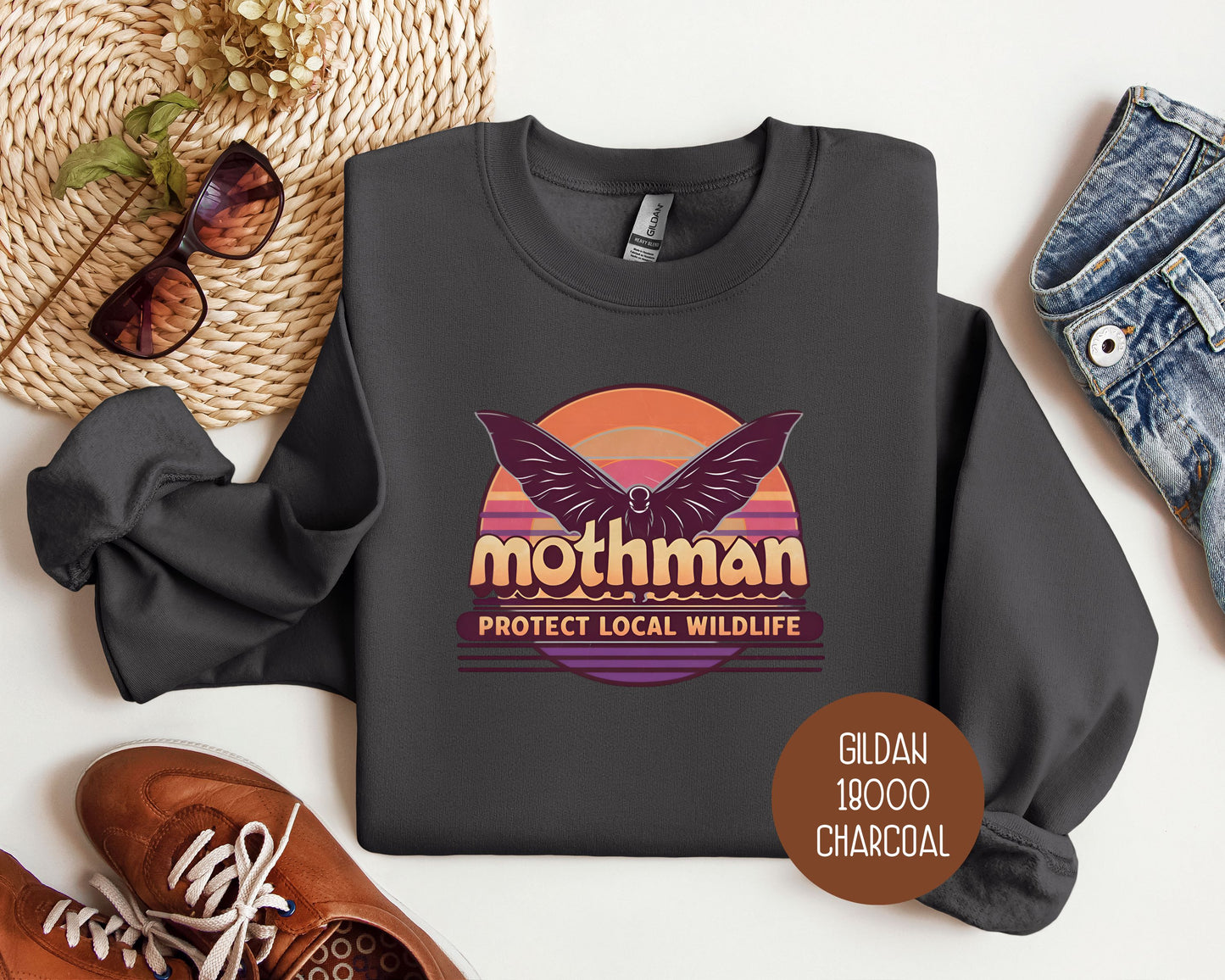 Mothman Protect Local Wildlife Sweatshirt