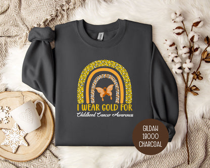 I Wear Gold In September for Childhood Cancer Awareness Month Sweatshirt