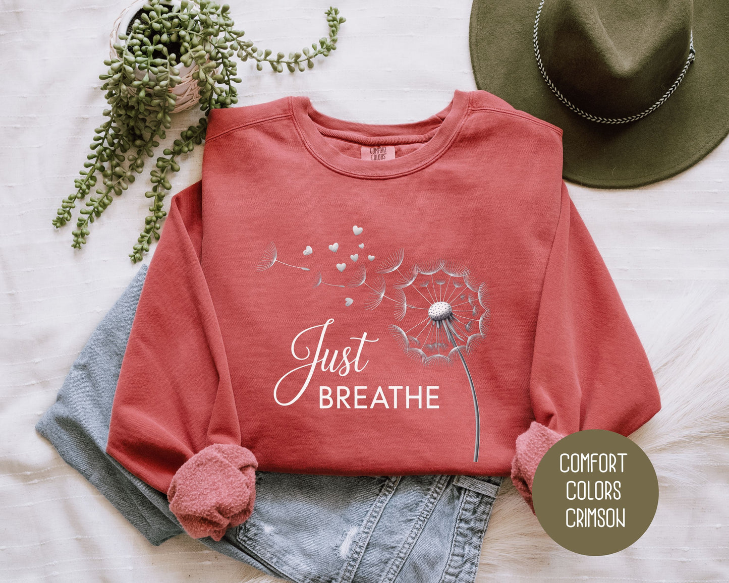 Just Breathe Comfort Colors Sweatshirt