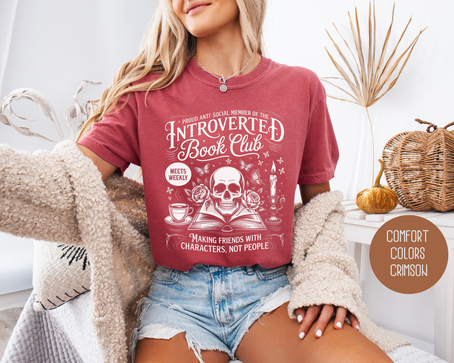 Anti-Social Member of Introverted Book Club Comfort Colors Shirt