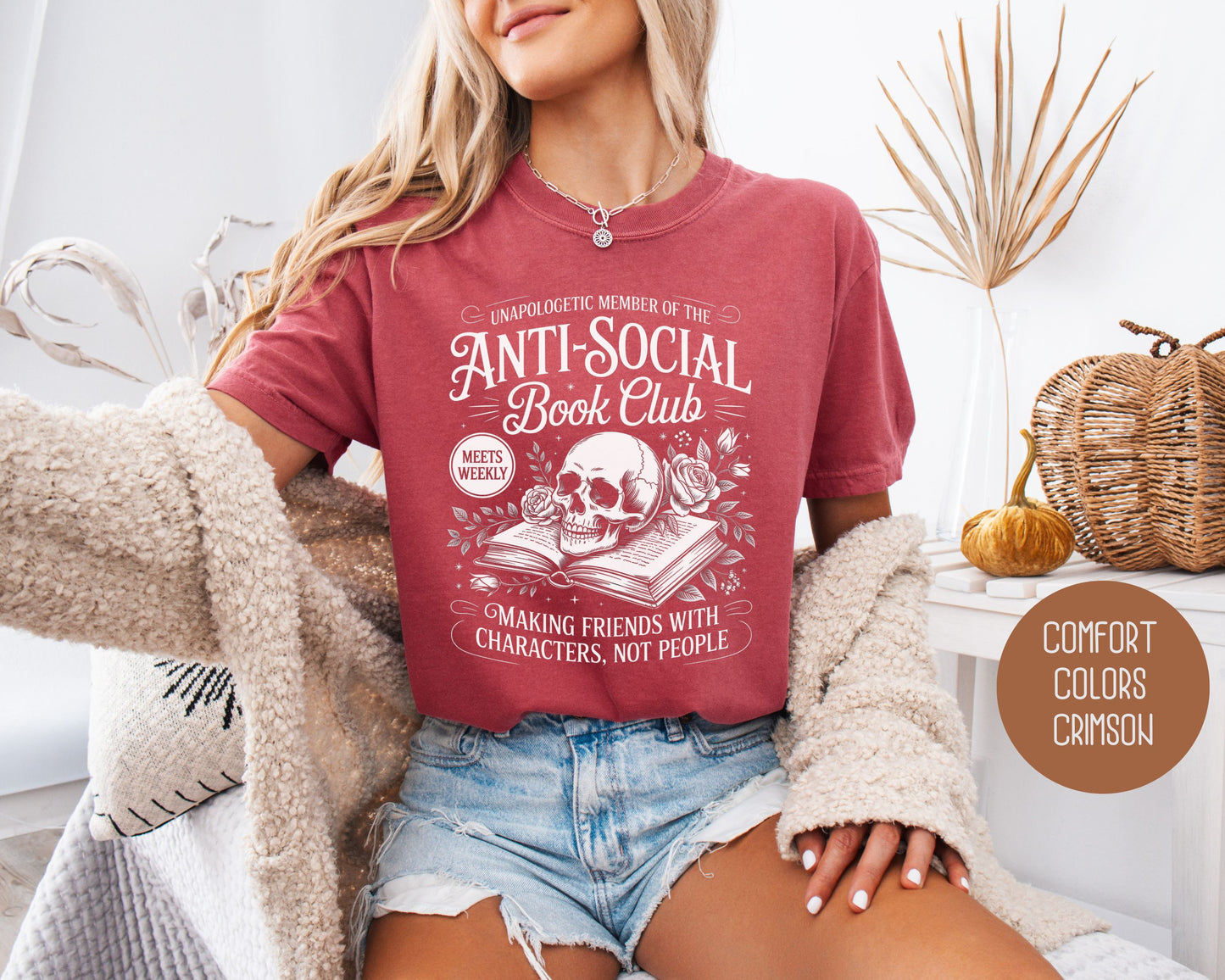 Unapologetic Member of Anti-Social Book Club Comfort Colors Shirt