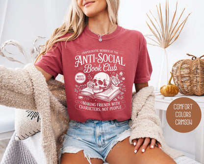 Unapologetic Member of Anti-Social Book Club Comfort Colors Shirt