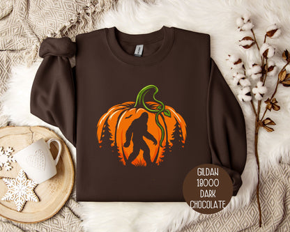 Bigfoot Pumpkin Halloween Sweatshirt