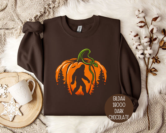 Bigfoot Pumpkin Halloween Sweatshirt