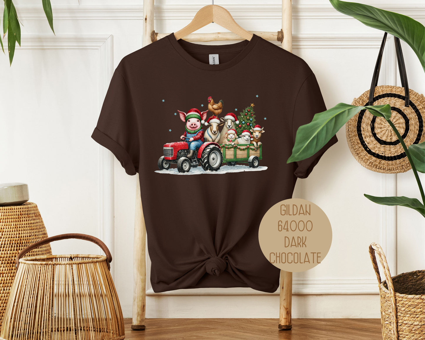 Country Farm Tractor Christmas Shirt