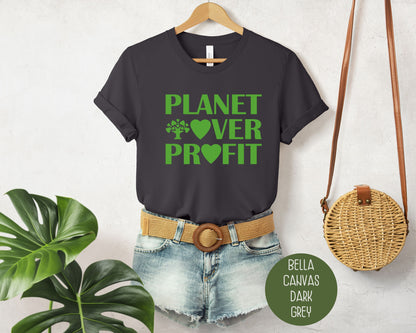 Planet Over Profit Environmental Earth Day Shirt