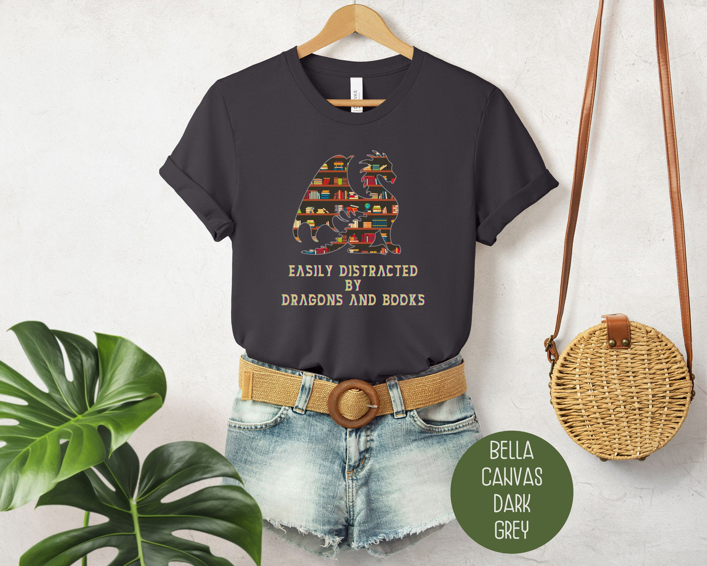 Easily Distracted by Dragons & Books Shirt