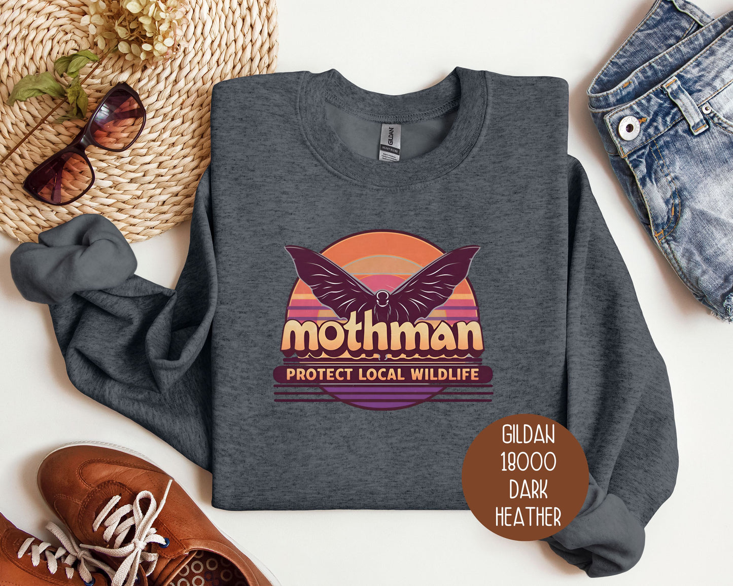 Mothman Protect Local Wildlife Sweatshirt