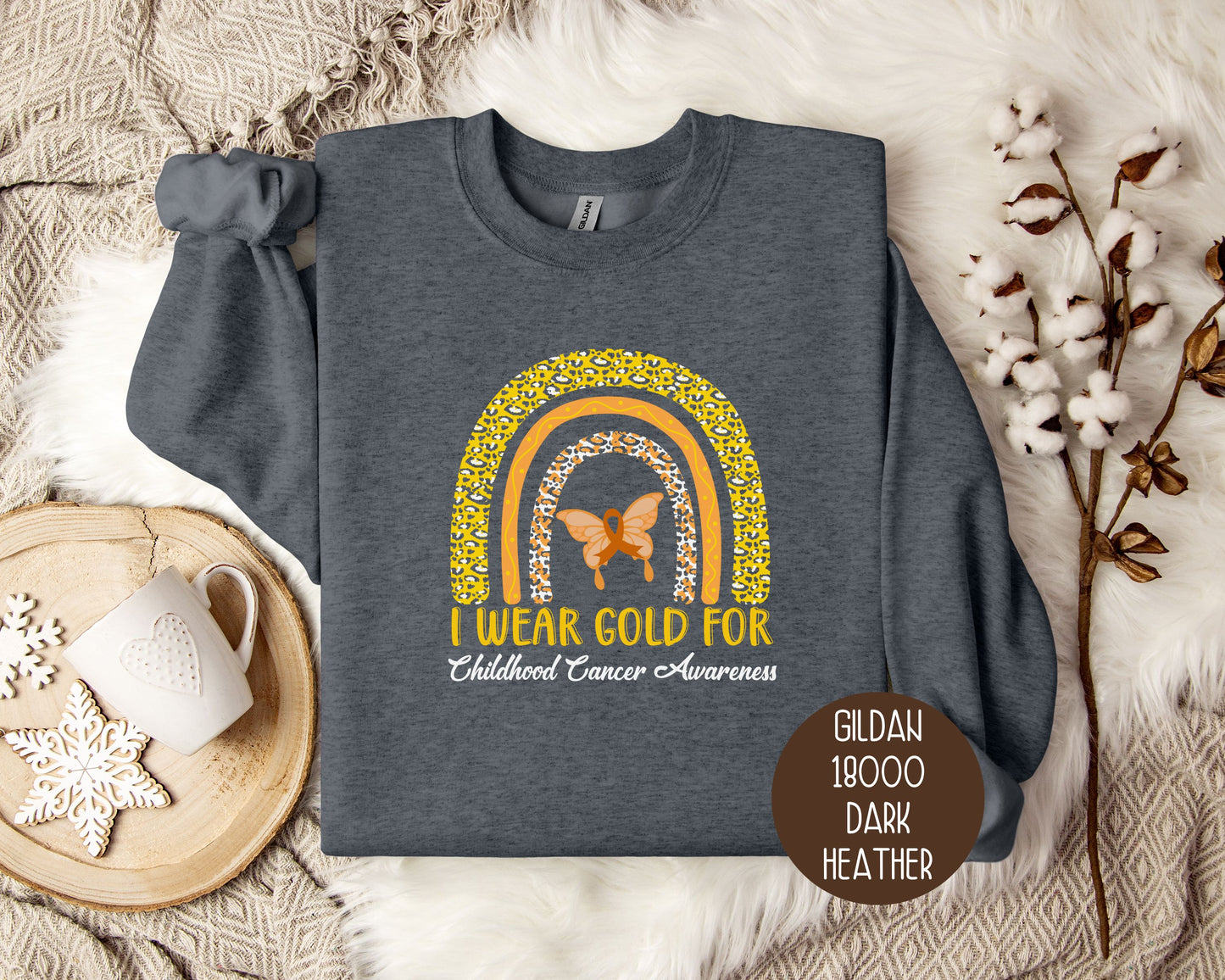 I Wear Gold In September for Childhood Cancer Awareness Month Sweatshirt