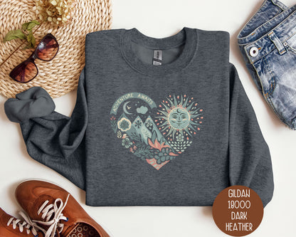 Adventure Awaits Heart Sweatshirt