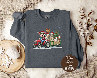 Country Farm Tractor Christmas Sweatshirt