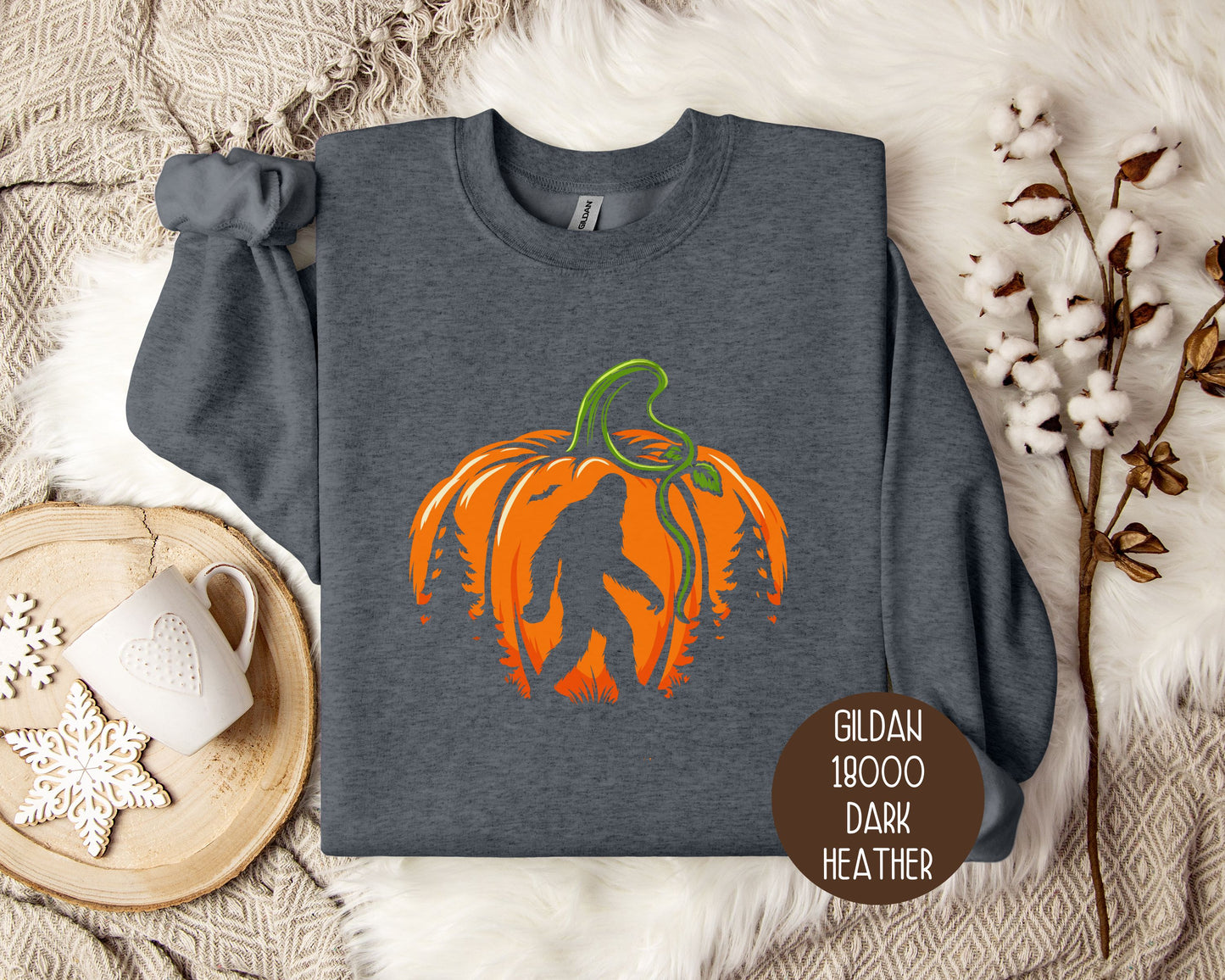 Bigfoot Pumpkin Halloween Sweatshirt