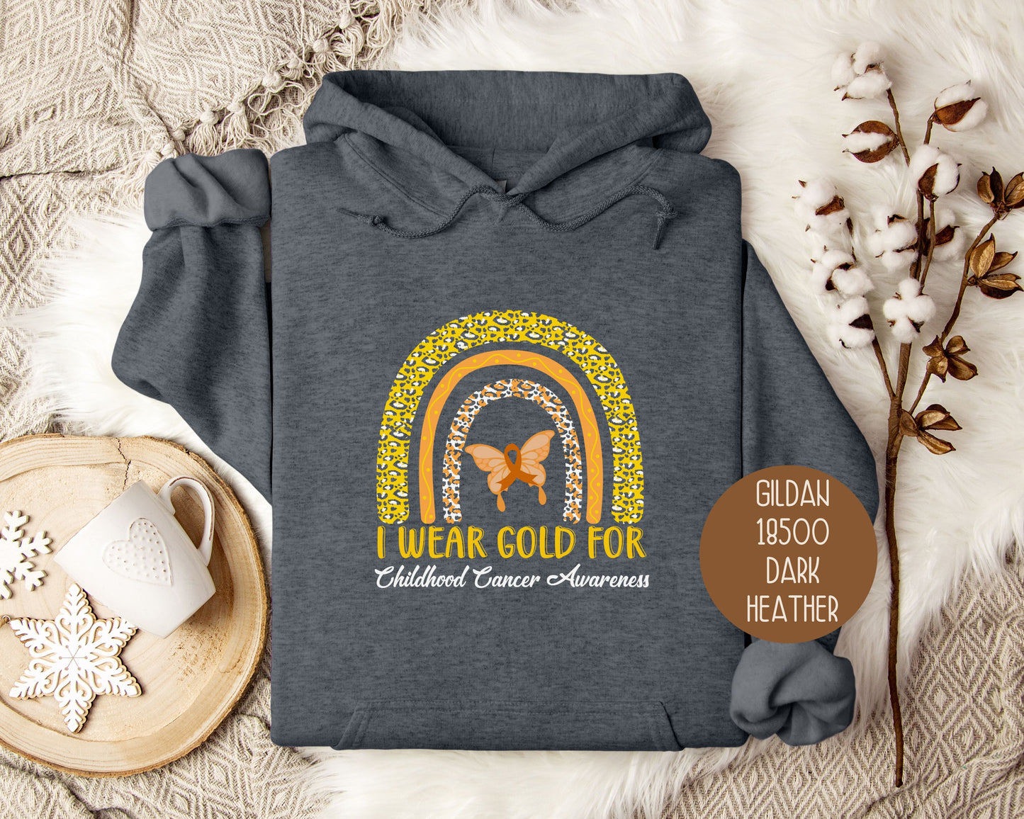 I Wear Gold In September for Childhood Cancer Awareness Month Hoodie