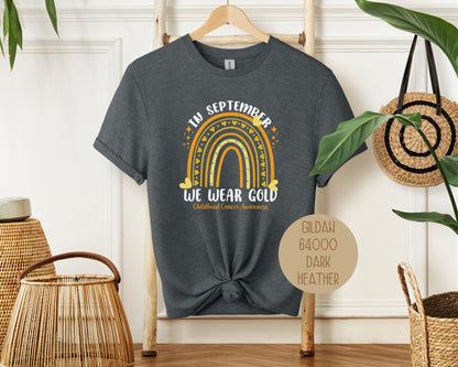 In September We Wear Gold Childhood Cancer Awareness Month Shirt