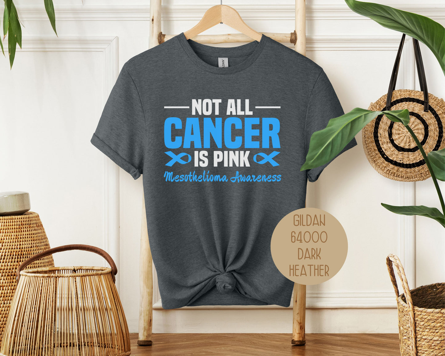 Not All Cancer is Pink Mesothelioma Ribbon Awareness Shirt