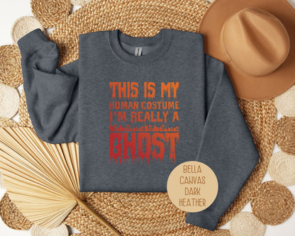 This is My Human Costume I'm Really a Ghost Sweatshirt