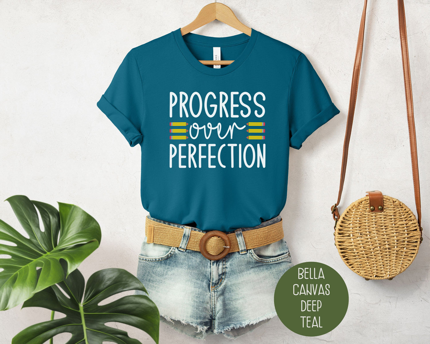 Progress Over Perfection Teacher Life Appreciation Shirt