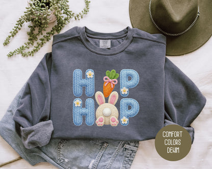 Hip Hop Faux Yarn Easter Comfort Colors Sweatshirt