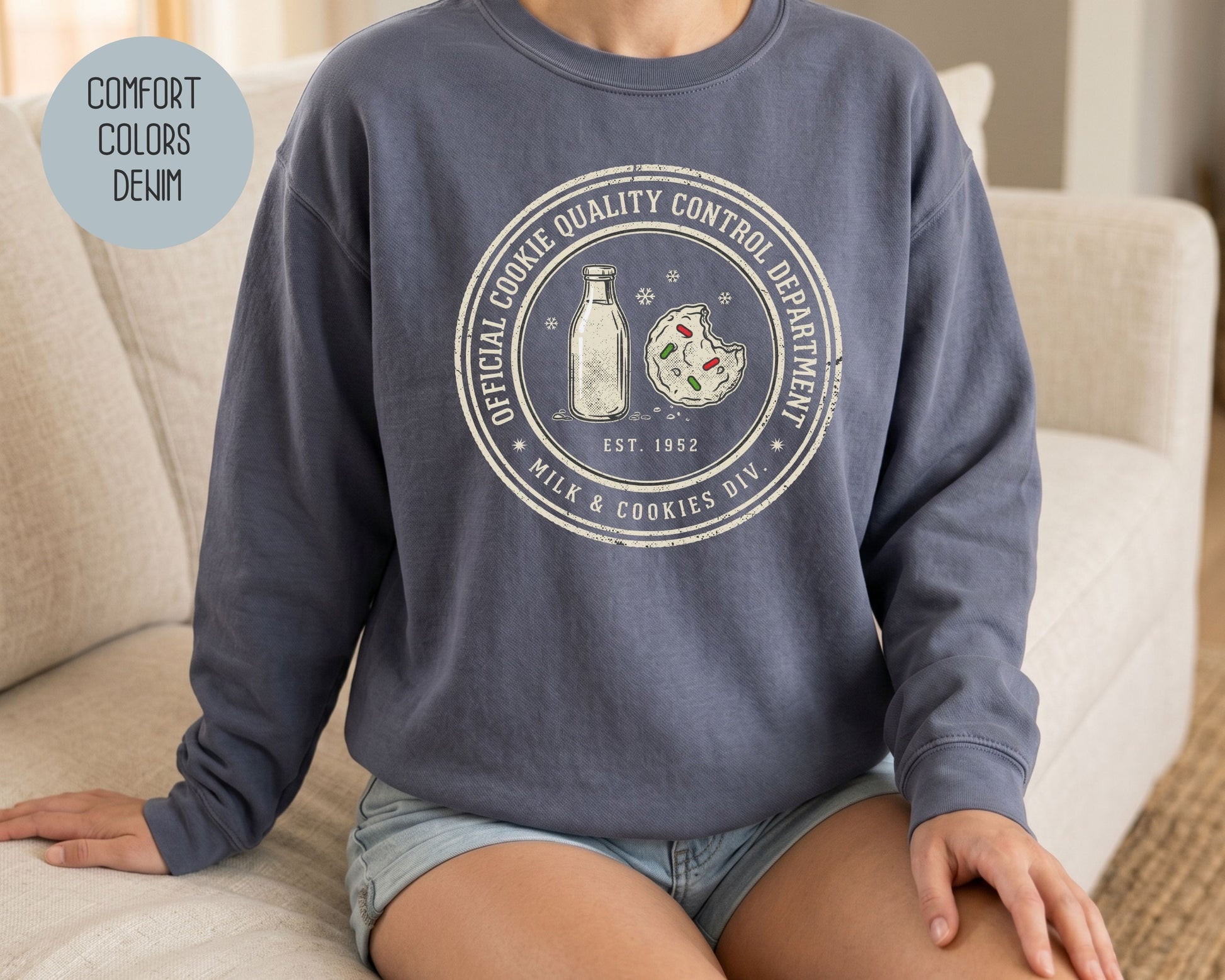 Official Cookie Quality Control Department Comfort Colors Sweatshirt Sweatshirt  CreativeSpecialTs