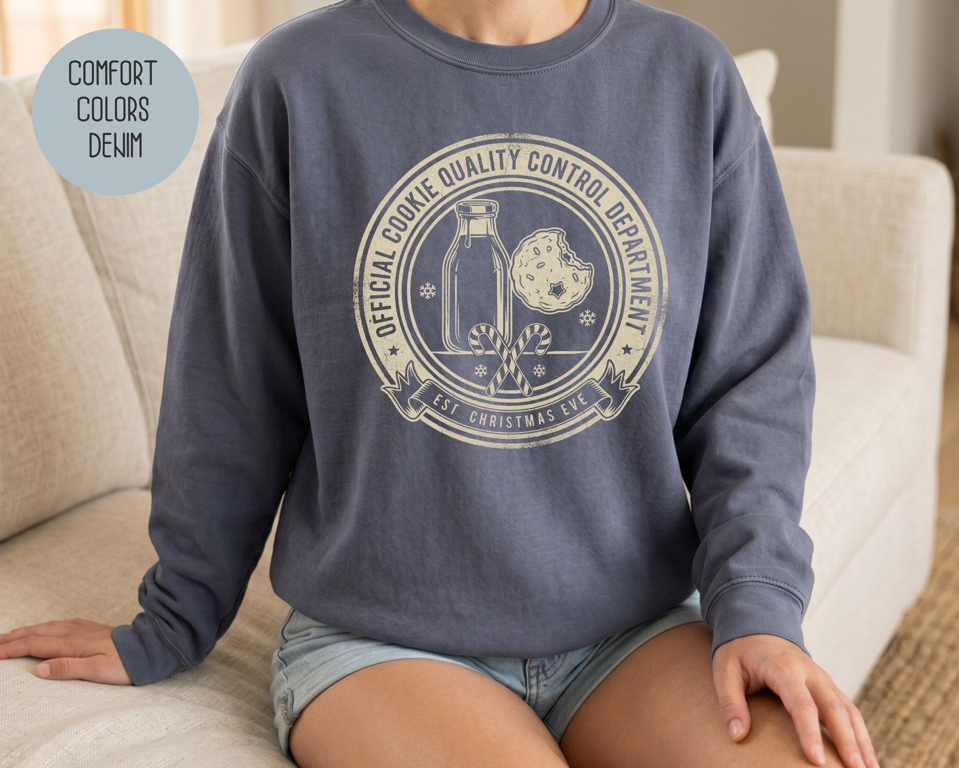Official Cookie Quality Control Department Comfort Colors Sweatshirt Sweatshirt  CreativeSpecialTs