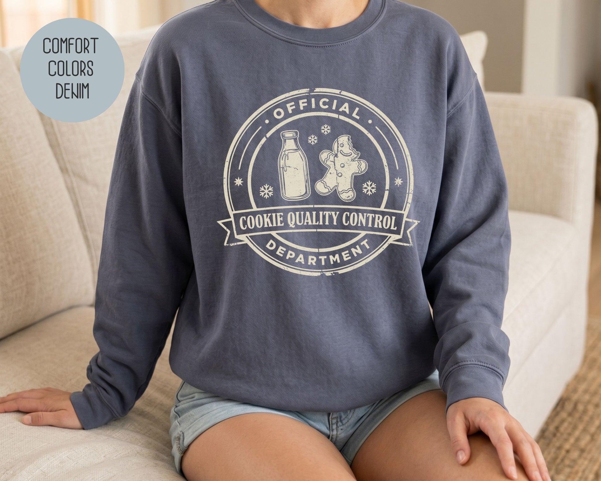 Official Cookie Quality Control Department Comfort Colors Sweatshirt Sweatshirt  CreativeSpecialTs