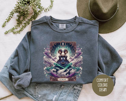 Gemini Zodiac Comfort Colors Sweatshirt