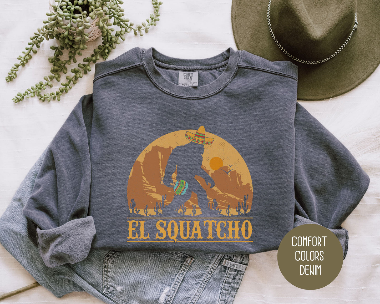 El Squatcho Comfort Colors Sweatshirt Sweatshirt CreativeSpecialTs